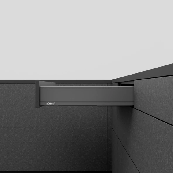 Blum Legrabox Pure M Alçak Yanak 55 Cm. Frenli Blumotion Orion Gri Antrasit - Resim 3