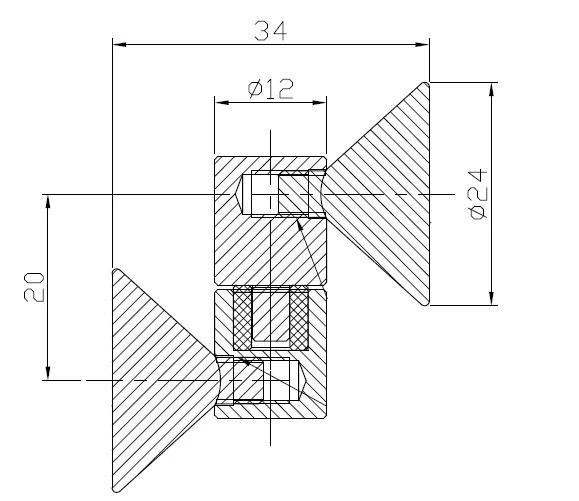 Paslanmaz Uv Lift-off Cam Menteşesi 24 Mm - Resim 3