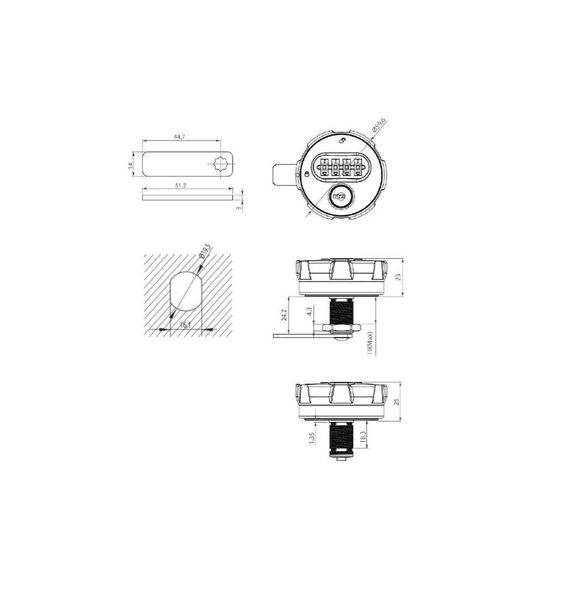 Şifreli Kapak Kilidi 215 - 3