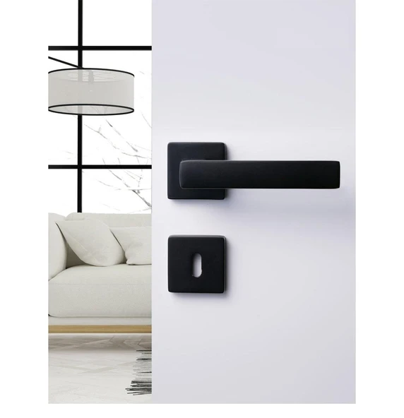 Fosil Rozetli Kapı Kolu Antik Bronz - Oda - 2