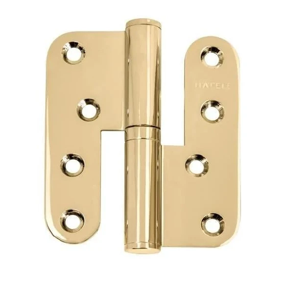 10 Cm. Oval Kapı Menteşesi Parlak Pirinç