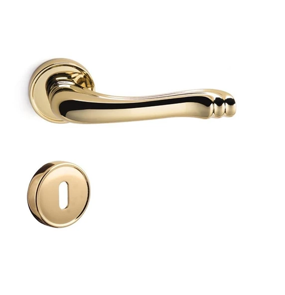 Victoria Rozetli Kapı Kolu Parlak Altın - Oda ürün görseli 1