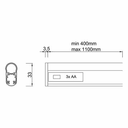 Hareket Sensörlü Işıklı Askı Borusu Profili - Resim 2