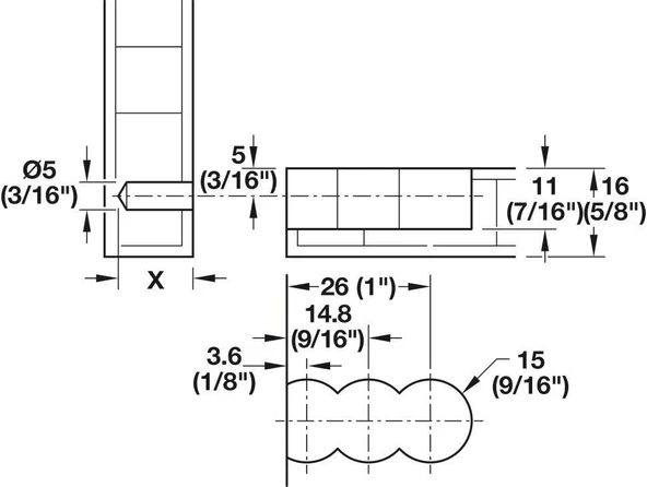 Lamello Cabineo RTA Dolap Bağlantı Elemanı - Siyah 12 Adet - Resim 5