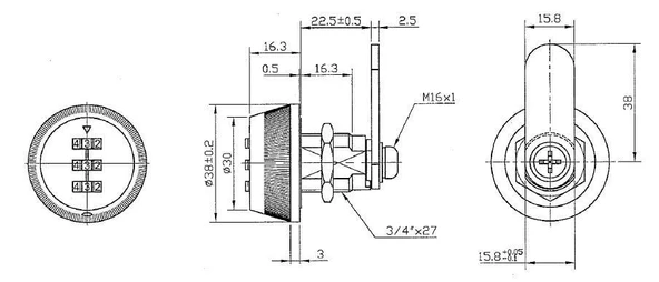 Şifreli Kapak Kilidi 18 Mm Uyumlu - 3