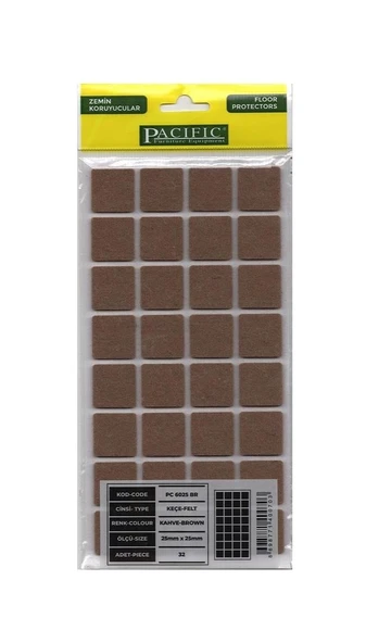 Yapışkanlı Keçe Zemin Koruyucusu 25*25 Mm-5 adet ürün görseli 1