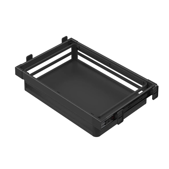 Antrasit Yan Bağlantılı Frenli Teleskopik Raylı Alüminyum Çekmece S6221-6228 - Resim 2