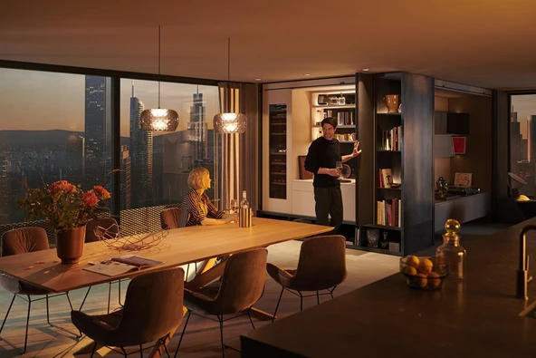 Blum Revego Duo + Duo Çift Kapak Açılır ve İçeri Kayar Kapak Sistemi - Resim 9