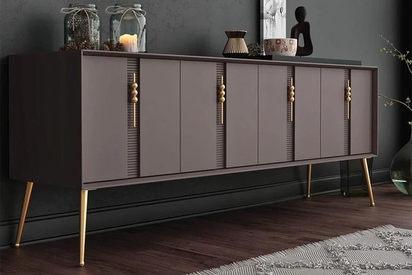 Nis Dekoratif Mobilya Ve Koltuk Ayağı Parlak Altın 25 Cm - 4