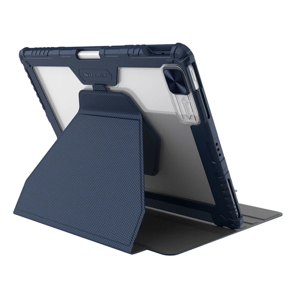 Nillkin iPad Pro 12.9 Bumper Snapsafe Standlı Smart Cover Tablet Kılıf Mavi - 3