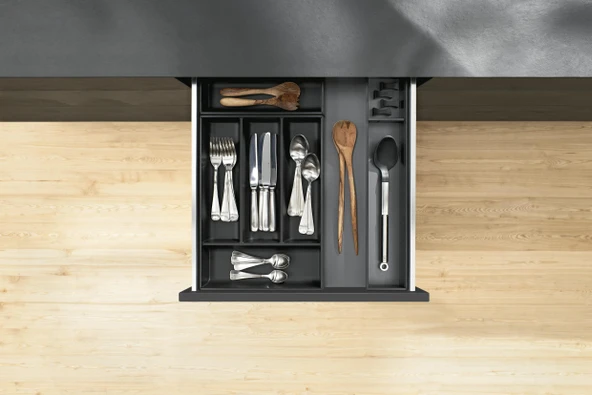Blum Ambia-line Çekmece İçi Kaşıklık Antrasit-mat Siyah 90 Cm. Modül Zc7s500bs3-90 - Resim 4
