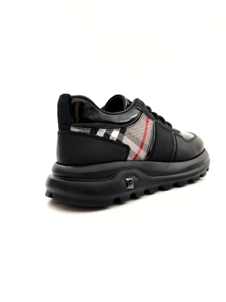 Marcomen 22043 Erkek Hakiki Deri Ekose Bağcıklı Casual Ayakkabı - 2