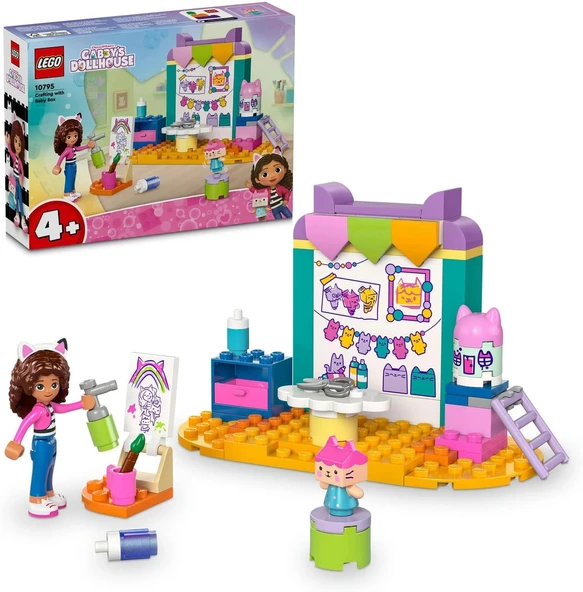 LEGO Gabby’s Dollhouse Karton Yavru Kedi ile El Sanatları 10795- 4 Yaş ve Üzeri Çocuklar için (60 Parça)