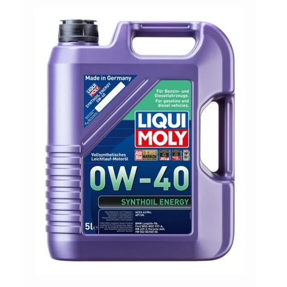 Tam Sentetik Motor Yağı Synthoil Energy 0W-40 5 Litre ürün görseli