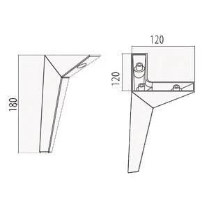 Moderno Mobilya Koltuk Kanepe Ve Dolap Ayağı Mat Siyah 18 Cm. - 4 Adet - 3