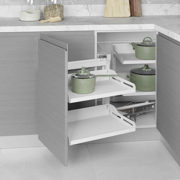 Unique Slim Kapağa Monte Körköşe Mekanizması Antrasit  S3072US Kör Sol 50 cm. - Resim 3