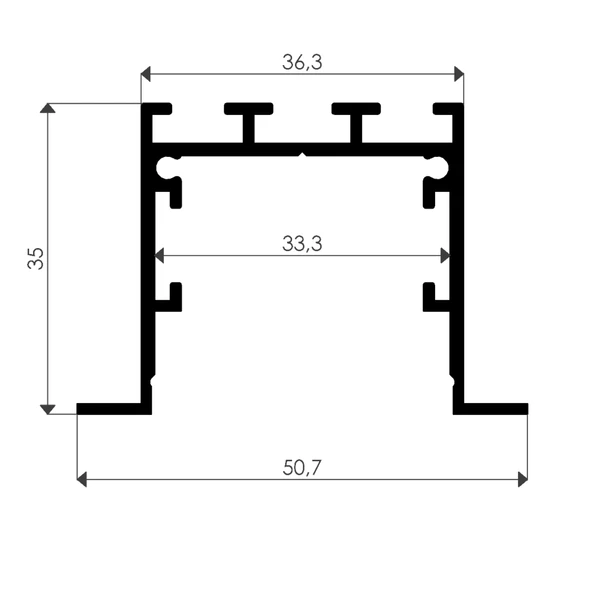 Lineer Sıvaaltı Gömme Pcb Led Profil Armatür 5440 - 2
