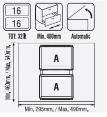 Çekmece İçi Çöp Kovası 40-45 Cm. Modül - 2