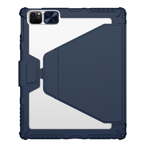 Nillkin iPad Pro 12.9 Bumper Snapsafe Standlı Smart Cover Tablet Kılıf Mavi - 2