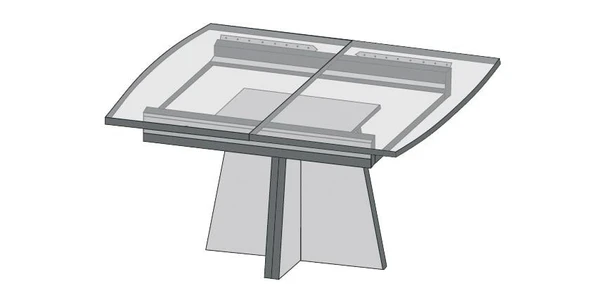 Standart Ortadan Açılır Masa Rayı 100 Cm - Resim 3