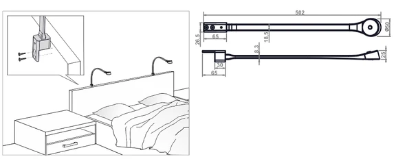 Yatak Başı Aydınlatma Esnek Usb Şarjlı R - 2