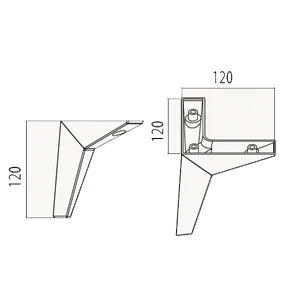 Moderno Mobilya Koltuk Kanepe Ve Dolap Ayağı Mat Siyah 12 Cm. - 4 Adet - 2