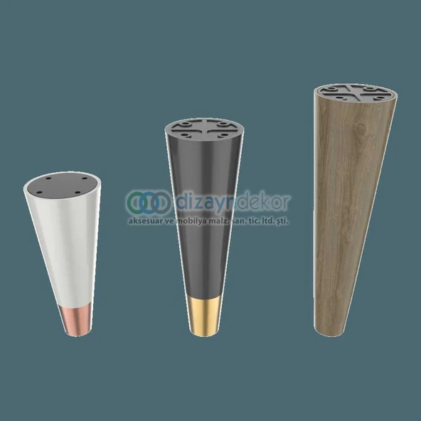 Konik Dolap Ayağı Parlak Krom 15 Cm - 3