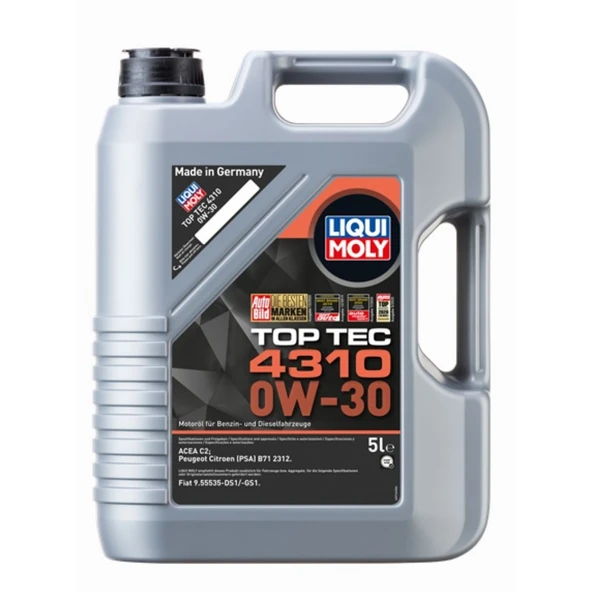 Motor Yağı Top Tec 4310 0W-30 5 Litre ürün görseli