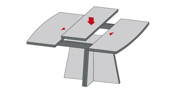 Standart Ortadan Açılır Masa Rayı 100 Cm - Resim 5