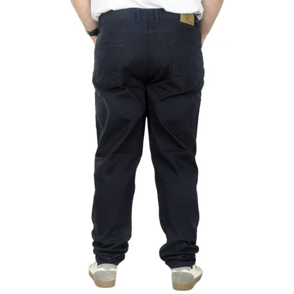 Büyük Beden Erkek Gabardin Pantolon 5 Cep Doğa Classic 22920 Lacivert - Resim 4