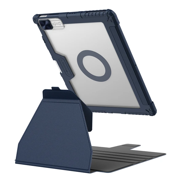 Nillkin iPad Pro 12.9 Bumper Snapsafe Standlı Smart Cover Tablet Kılıf Mavi - 4