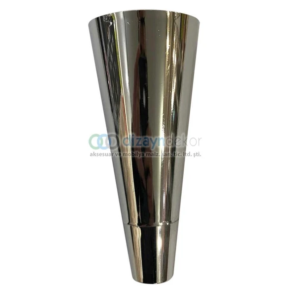 Konik Dolap Ayağı Parlak Krom 15 Cm