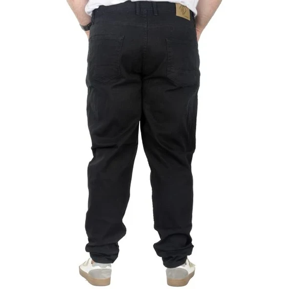 Büyük Beden Pantolon Gabardin Jogger Doğa 22920 Siyah - 4