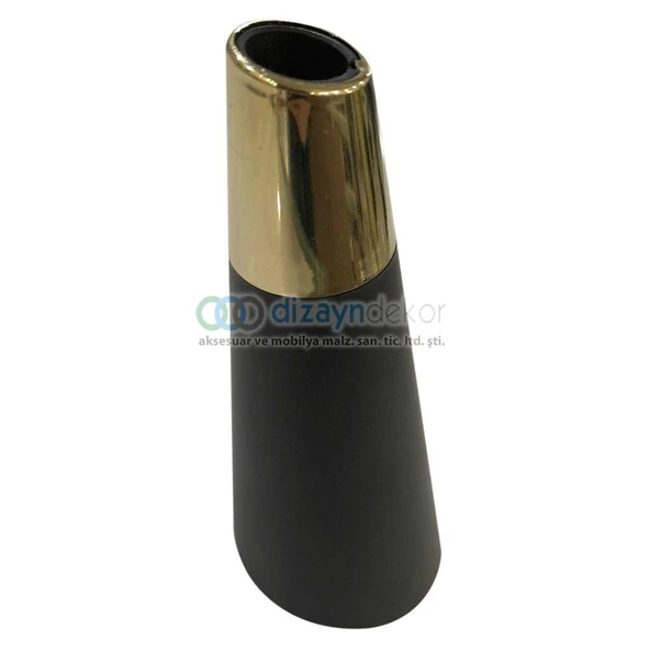 Konik Açılı Dolap Ayağı Parlak Altın Mat Siyah 15 Cm - 4