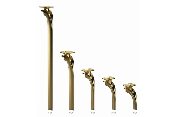 Nice Parlak Altın Dekoratif Mobilya Ve Koltuk Ayağı 16 Cm - 2