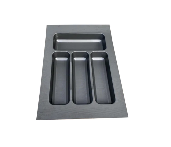 Versa Antrasit Dokulu Çekmece İçi Kare Antibakteriyel Plastik Kaşıklık 33 X 49 ürün görseli