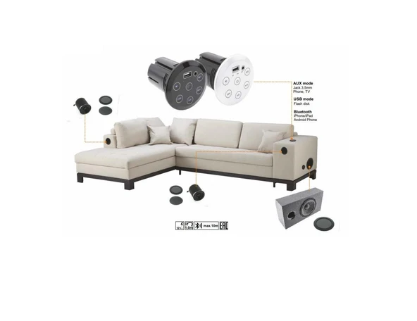 Audio Koltuk Kanepe Yatak Gömme Ses Sistemi Bluetooth - 2