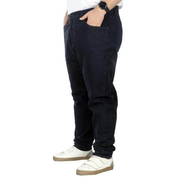 Büyük Beden Erkek Gabardin Pantolon 5 Cep Doğa Classic 22920 Lacivert - Resim 2