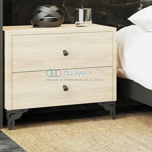 Mat Siyah Desenli Ayak 10 Cm - 3