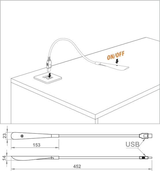 Lili Usb Dokunmatik Okuma Led Lamba Aydınlatma - 2