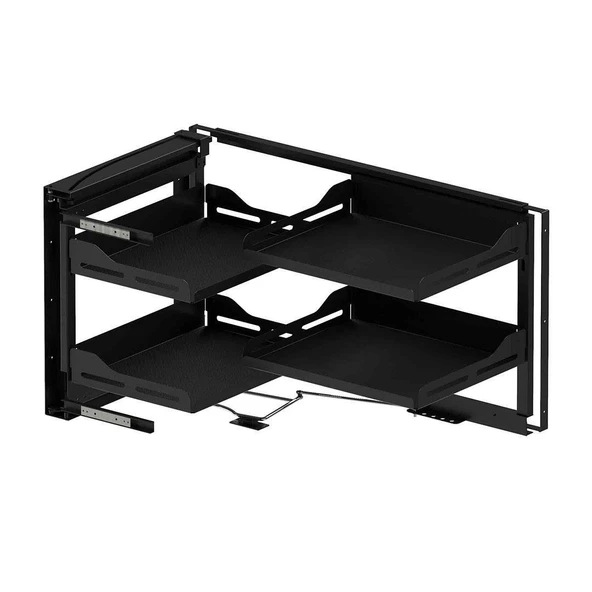 Unique Slim Kapağa Monte Körköşe Mekanizması Antrasit  S3072US Kör Sol 50 cm. - Resim 2