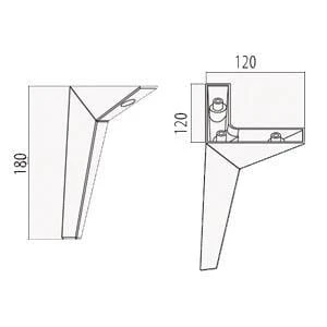 Moderno Mobilya Koltuk Kanepe Ve Dolap Ayağı Mat Siyah 23 Cm. - 4 Adet - Resim 3