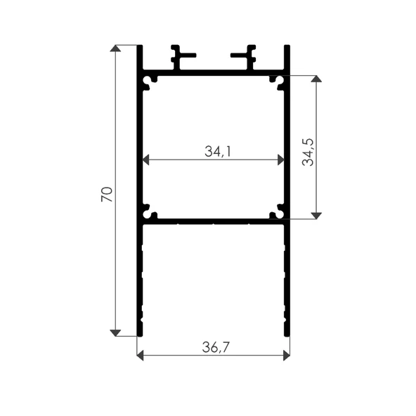 Lineer Sıvaüstü Asma Sarkıt Pcb Led Profil Armatür 5535 - 3