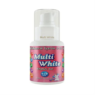 Multi White Multivitamin Multimineral Natural Sakız Aromalı 0-10 Yaş Çocuk Diş Macunu 50 ml ürün görseli