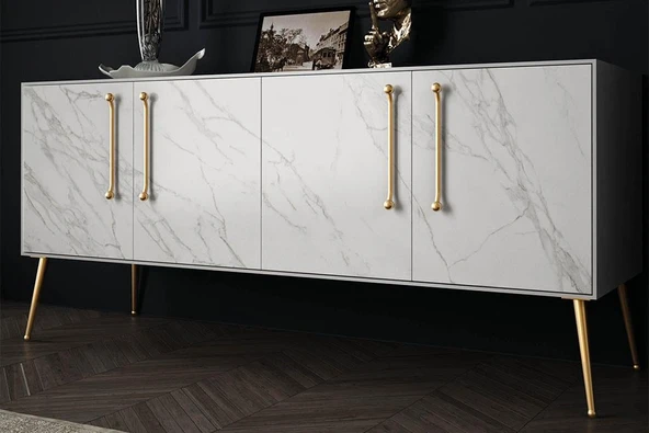 Nis Dekoratif Mobilya Ve Koltuk Ayağı Parlak Altın 14 Cm - 5