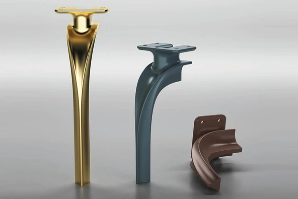 Nice Parlak Altın Dekoratif Mobilya Ve Koltuk Ayağı 16 Cm - 5