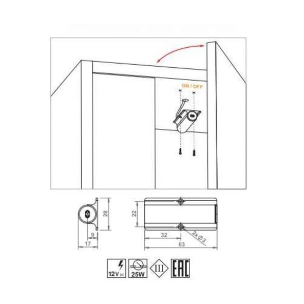 Mobilya Dolap Kapak Hareket Sensörü - 2