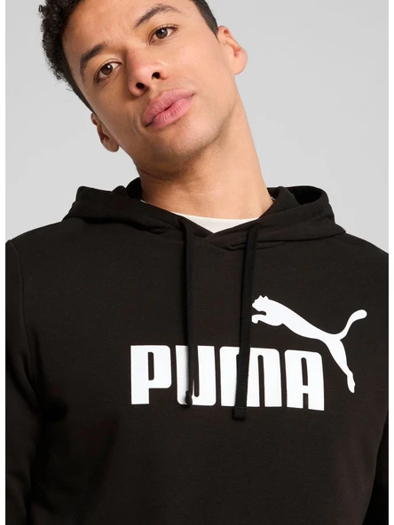Puma Essential No. 1 Logo Erkek Kapüşon Regular Fit Baskılı 68257201 - Resim 2