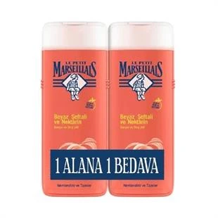 Le Petit Marseillais Duş Jeli Beyaz Şeftali ve Nektarin 400 ml - 2 Adet ürün görseli