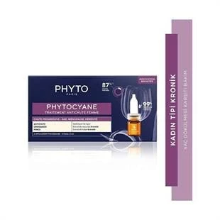 Phyto Cyane Kadın Tipi Kronik Saç Dökülmesi Karşıtı Bakım Serumu 12'li 5 ml ürün görseli